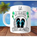 Mug La retraite c'est le pied - Cadeau retraite 