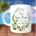 Mug Super Témoin Modèle Hawai - Personnalisé prénoms et date 