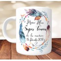 Mug "Super Témoin" Esprit Dreamcatcher plumes et perles - Personnalisé 