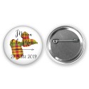 Badge 37mm Cadeau personnalisé Invité - Thème Guadeloupe et Madras